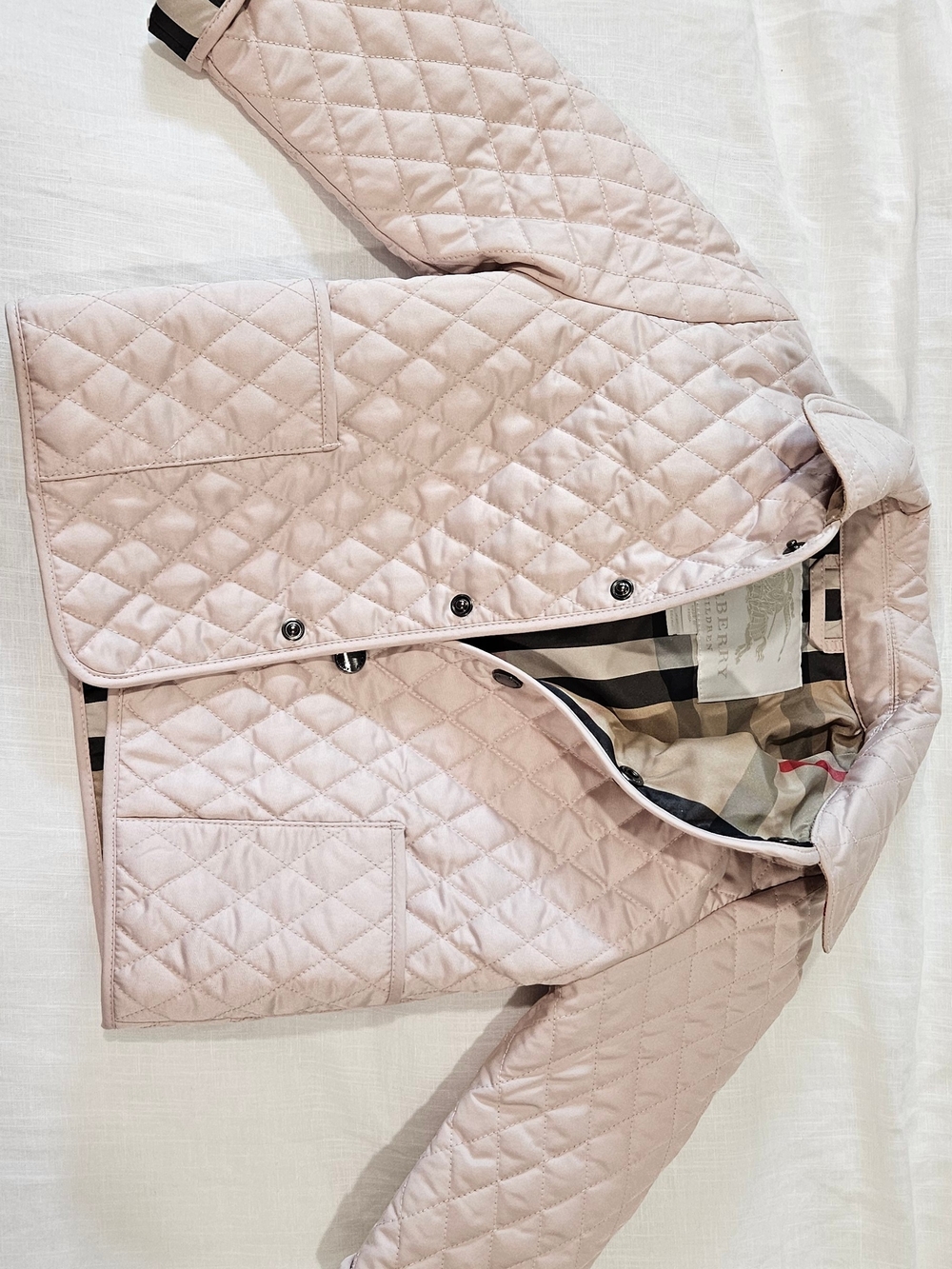 Burberry Light Pink Quilted Jacket